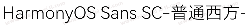 HarmonyOS Sans SC-普通西方字体转换